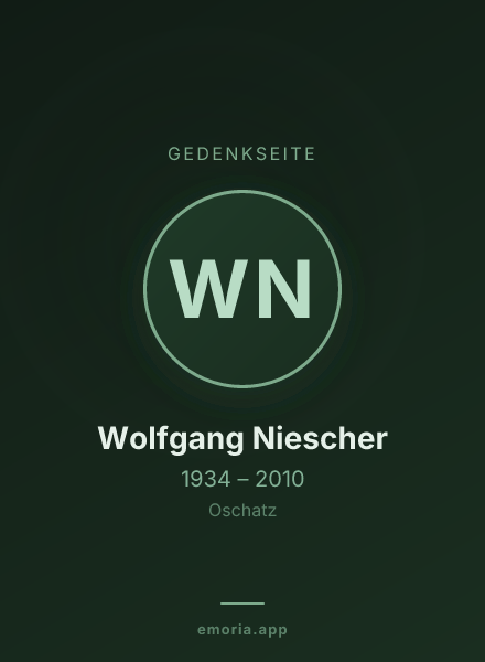 Gedenkportrait von Wolfgang Niescher