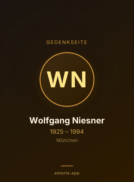 Gedenkportrait von Wolfgang Niesner