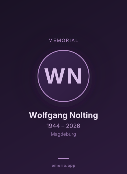 Memorial portrait of Wolfgang Nolting