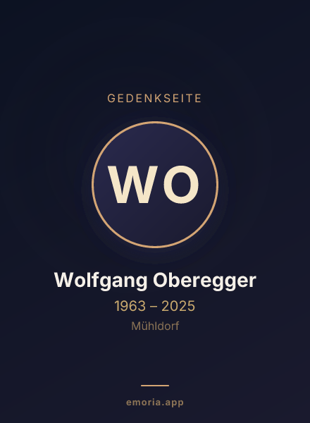 Gedenkportrait von Wolfgang Oberegger