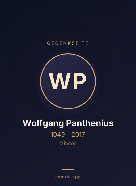 Gedenkportrait von Wolfgang Panthenius
