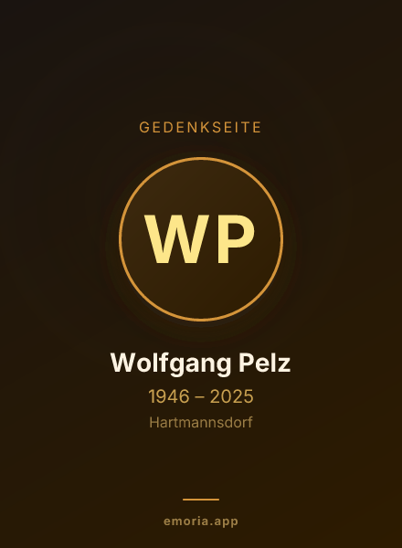 Gedenkportrait von Wolfgang Pelz
