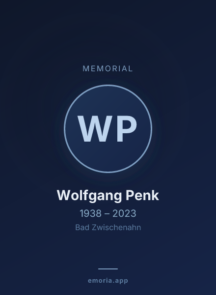 Memorial portrait of Wolfgang Penk