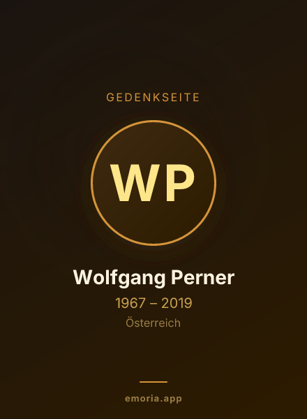 Gedenkportrait von Wolfgang Perner