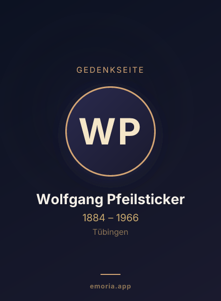 Gedenkportrait von Wolfgang Pfeilsticker