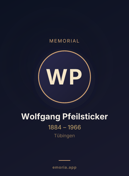 Memorial portrait of Wolfgang Pfeilsticker