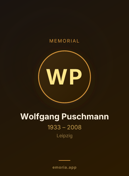 Memorial portrait of Wolfgang Puschmann