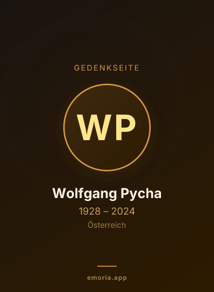 Gedenkportrait von Wolfgang Pycha