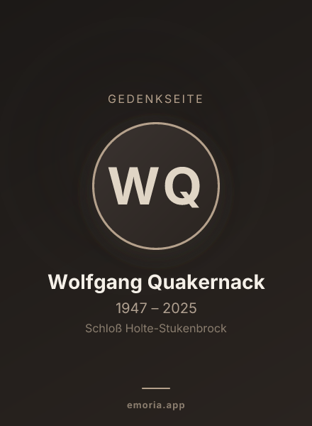 Gedenkportrait von Wolfgang Quakernack