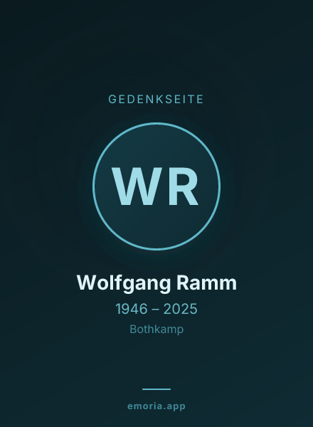 Gedenkportrait von Wolfgang Ramm