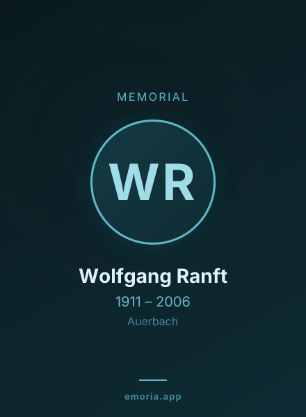 Memorial portrait of Wolfgang Ranft