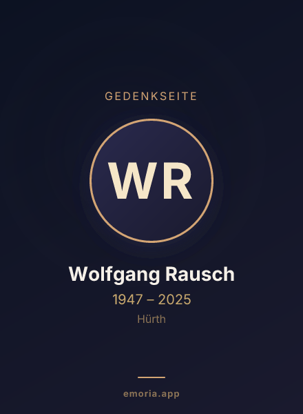 Gedenkportrait von Wolfgang Rausch