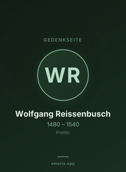 Gedenkportrait von Wolfgang Reissenbusch