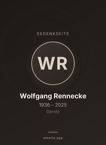 Gedenkportrait von Wolfgang Rennecke