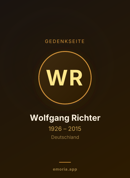 Gedenkportrait von Wolfgang Richter