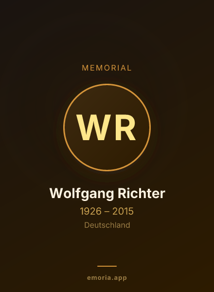 Memorial portrait of Wolfgang Richter
