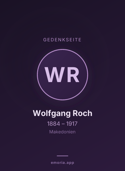Gedenkportrait von Wolfgang Roch