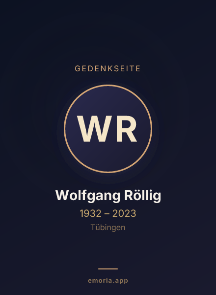 Gedenkportrait von Wolfgang Röllig