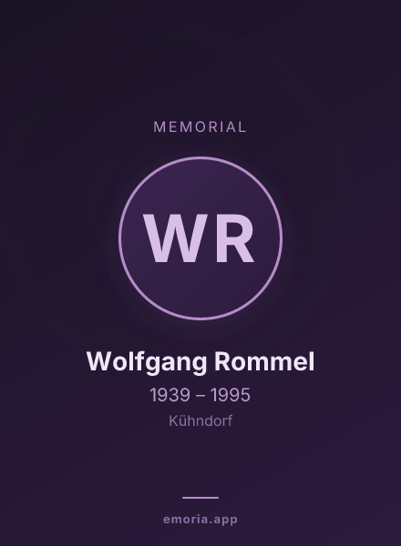 Memorial portrait of Wolfgang Rommel