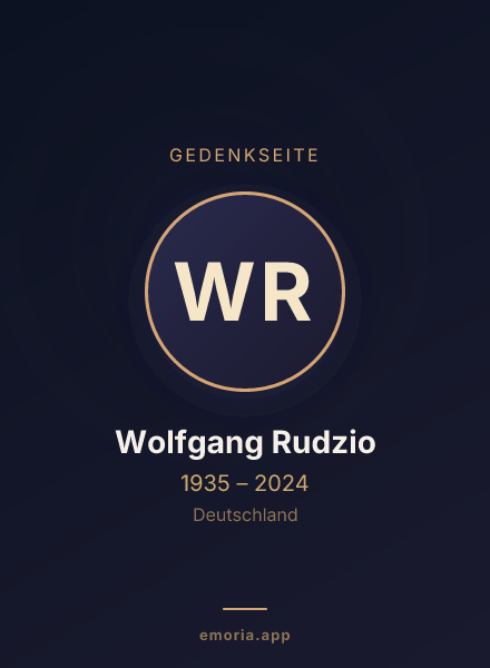 Gedenkportrait von Wolfgang Rudzio