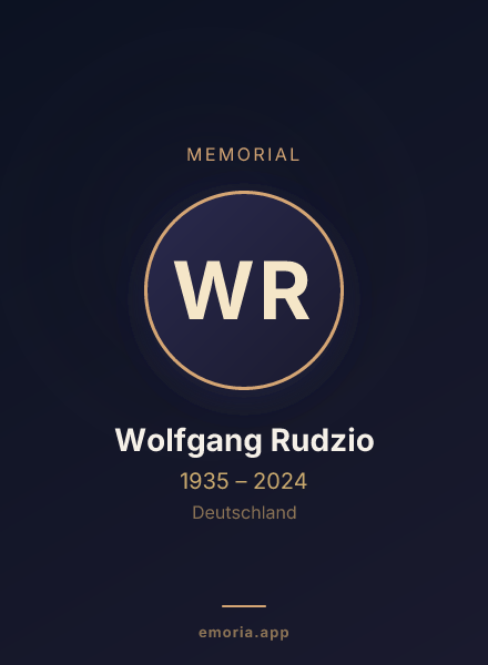 Memorial portrait of Wolfgang Rudzio