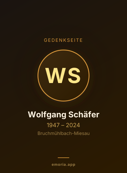 Gedenkportrait von Wolfgang Schäfer