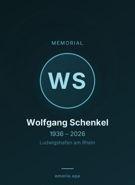 Memorial portrait of Wolfgang Schenkel
