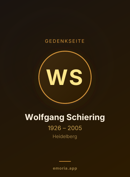 Gedenkportrait von Wolfgang Schiering