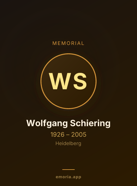 Memorial portrait of Wolfgang Schiering