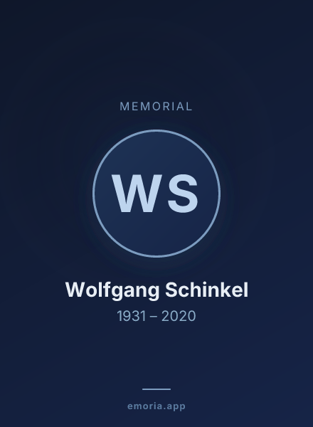 Memorial portrait of Wolfgang Schinkel