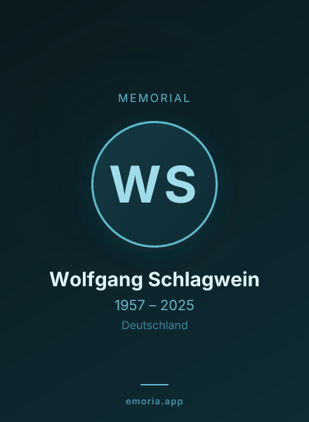 Memorial portrait of Wolfgang Schlagwein