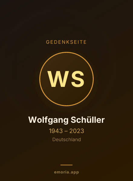 Gedenkportrait von Wolfgang Schüller