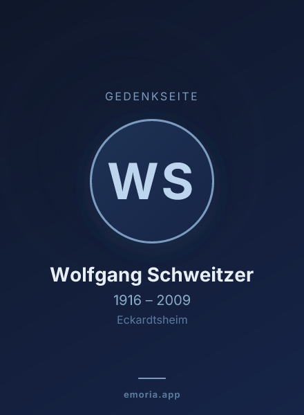 Gedenkportrait von Wolfgang Schweitzer