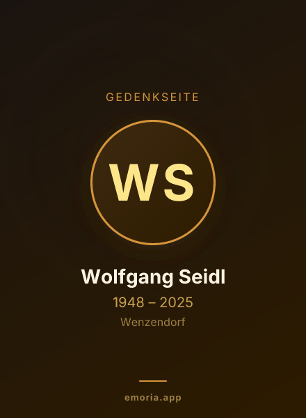 Gedenkportrait von Wolfgang Seidl