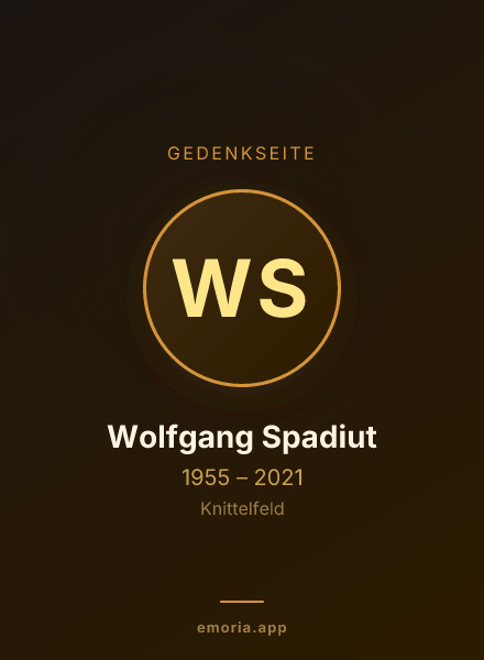 Gedenkportrait von Wolfgang Spadiut