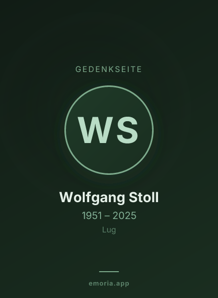Gedenkportrait von Wolfgang Stoll