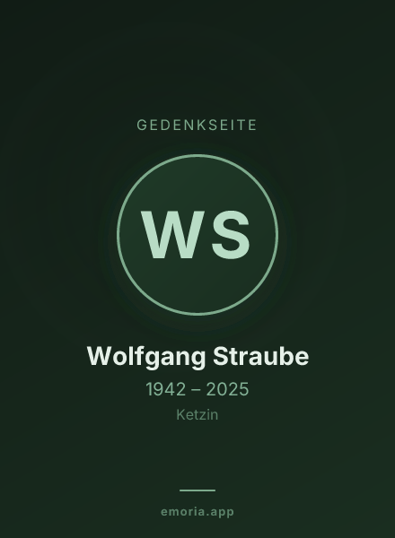 Gedenkportrait von Wolfgang Straube
