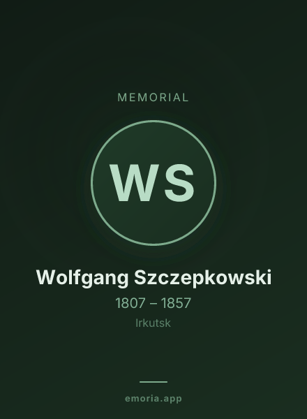 Memorial portrait of Wolfgang Szczepkowski