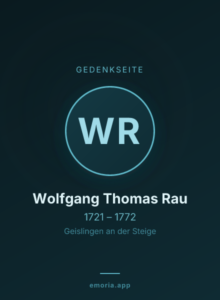 Gedenkportrait von Wolfgang Thomas Rau