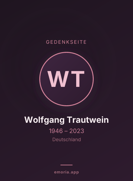 Gedenkportrait von Wolfgang Trautwein