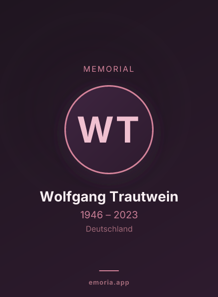 Memorial portrait of Wolfgang Trautwein