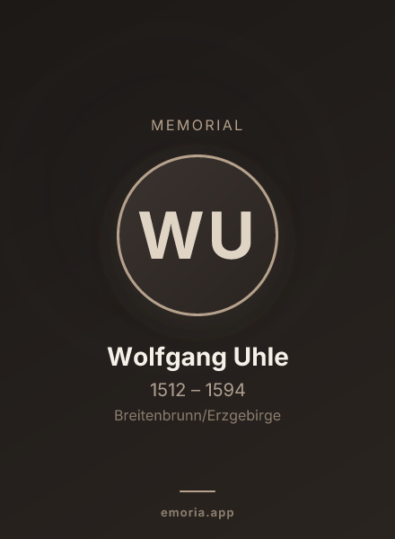 Memorial portrait of Wolfgang Uhle