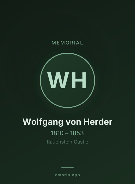 Memorial portrait of Wolfgang von Herder