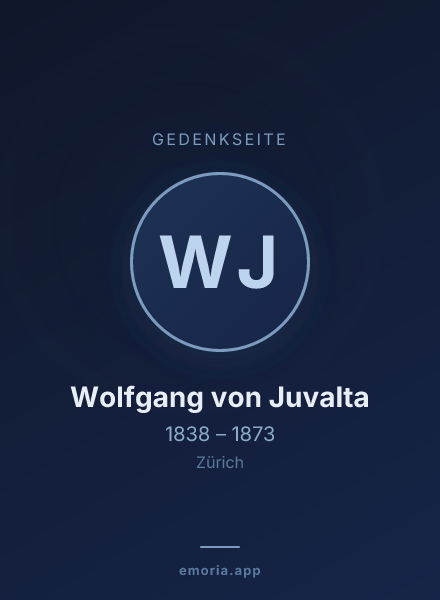 Gedenkportrait von Wolfgang von Juvalta