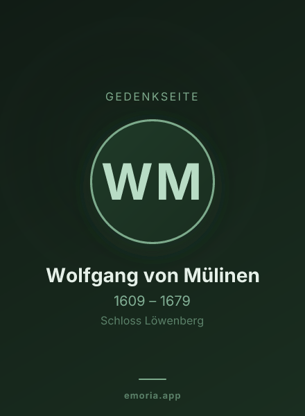 Gedenkportrait von Wolfgang von Mülinen