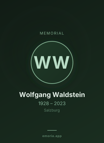 Memorial portrait of Wolfgang Waldstein