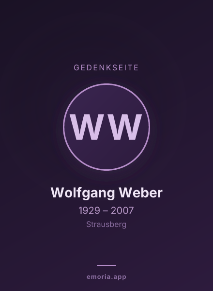 Gedenkportrait von Wolfgang Weber