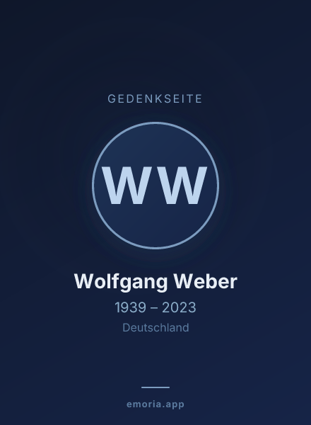 Gedenkportrait von Wolfgang Weber
