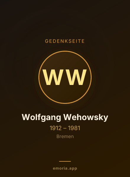 Gedenkportrait von Wolfgang Wehowsky