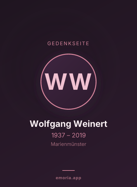 Gedenkportrait von Wolfgang Weinert